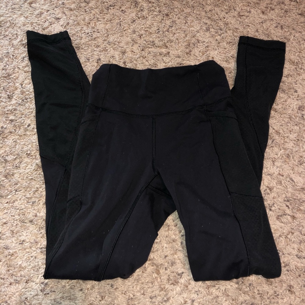 LULU mesh black leggings size 4